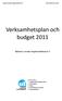 Verksamhetsplan och budget 2011