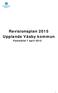 Revisionsplan 2015 Upplands Väsby kommun. Fastställd 7 april 2015