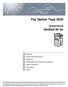 Fax Option Type 3030. Handbok för fax. Bruksanvisning