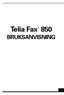 Telia Fax 850 BRUKSANVISNING