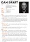 DAN BRATT CURRICULUM VITAE