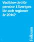 Vad blev det för pension i Sveriges län och regioner år 2014?