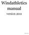 Windathletics manual. version 2011 2011-01-29