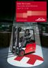 Stig Enter in the i E-zonen. E-zone. Nya Linde elmotviktstruck. typ E 12 E 20. Linde Material Handling