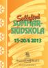 Sollefteå SOMMAR- SKIDSKOLA 15-20/6 2013. 0620-123 20 www.hallstaberget.se