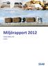 Miljörapport 2012. SSAB EMEA AB Luleå