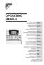 OPERATING MANUAL. Part No.:R08019033605 OM-5RTBR-0709(0)-DENV. Operating Manual Wired Remote Controller. English