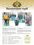 November-nytt. Modevisning och höstfest 28 sep. Kommande aktiviteter 031-15 00 17. Nyhetsbrev 2013. Årgång 9, nummer 10.
