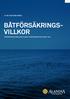 BåTföRSÄKRIngS- VIllKOR