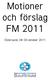 Motioner och förslag FM 2011