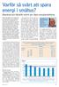 Varför så svårt att spara energi i småhus?