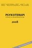 PSYKOTERAPI. information om olika psykoterapiinriktningar