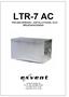 LTR-7 AC PROJEKTERINGS-, INSTALLATIONS- OCH BRUKSANVISNING. Noram Produkter AS Pb 15, 3201 SANDEFJORD Tel: 0047 33 47 12 44 Faks: 0047 33 47 22 80