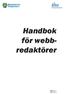 Handbok för webbredaktörer