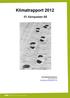 Klimatrapport 2012. Kontaktinformation: Jens Johansson jens.johansson@uandwe.se