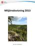 Miljöredovisning 2013