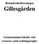 Bostadsrättsföreningen. Gillesgården. Gemensamma lokaler och resurser samt ordningsregler