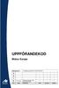 UPPFÖRANDEKOD. Midroc Europe 3 2 0 2011-06-01. Dokument nr. Översättning av MSS-100-11000-APO-00102. Allmänna ändringar, nytt dokumentnummer