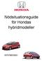 Nödsituationsguide för Hondas hybridmodeller