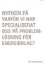 ENERGI NYFiKEN på VArFör Vi har SpEciAliSErAt OSS på problem- lösning För ENErgiBOlAg?