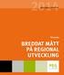 REGIONALA VERKTYG. Förstudie BREDDAT MÅTT PÅ REGIONAL UTVECKLING