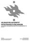 HELSINGFORS UNIVERSITET PSYKOTERAPEUTUTBILDNINGEN PSYKOTERAPEUTUTBILDNINGSPROGRAM MED PSYKODYNAMISK INRIKTNING 77 SP, 2014-2017. Psykiatriska kliniken