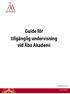 Innehåll. Guide för tillgänglig undervisning 2013