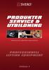 PRODUKTER SERVICE & UTBILDNING