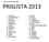 PRISLISTA 2013. Rekommenderad konsument-