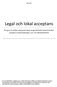 Legal och lokal acceptans