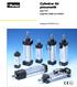 Cylindrar för pneumatik Serie P1D enligt ISO, VDMA och AFNOR. Katalog 9127007811S-ul