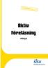 Inledning. Förövning: Vi är olika!