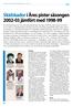 Skidskador i Åres pister säsongen 2002-03 jämfört med 1998-99