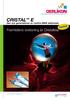 CRISTAL E. Framtidens svetsning är Cristalklar. Den nya generationen av rostfria MMA elektroder. www.oerlikon-welding.com 2006-222 RL00537R