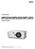 LCD-projektor NP3200/NP2200/NP1200. Bruksanvisning. NP3200 distribueras inte i Nordamerika.