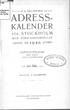 ADRESS- KALENDER STOCKHOLM ~ ÅRI920 ~ för ~. 65~ ÅRG.. ~ ~ P. A. HULDBEROS, ~ förstadssamhällen. HUfVUDUPPLAOAN...MED KARTA...