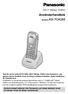 Användarhandbok. DECT Bärbar Telefon. Använd endast batterier från Panasonic och ladda batteriet minst 5,5 timmar innan du börjar använda det.
