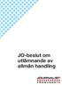 JO-beslut om utlämnande av allmän handling