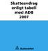 Skatteavdrag enligt tabell med ADB 2007