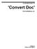 AnvändarGuide För. 'Convert Doc' Från SoftInterface, Inc. Version 2.x Windows 95/98/2000/XP