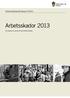 Arbetsmiljöstatistik Rapport 2014:1. Arbetsskador 2013. Occupational accidents and work-related diseases