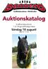 Kallblodsauktion i Multihallen. Auktionskatalog. Kallblodsauktion 1- & 2-åriga kallblodiga hästar. Söndag 18 augusti.