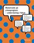 Matematik på yrkesprogram undervisning i fokus
