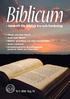 Biblicum. Nr 2 2010 Årg. 74. tidskrift för biblisk tro och forskning