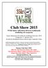 Club Show 2015 WSSK hälsar välkommen till årets traditionella utställning och rasspecial.