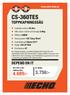 CS-360TES 3.756:- TOPPKAPNINGSSÅG DEPEND ON IT. www.echo-tools.co.uk. www.echo-tools.se