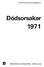 SVERIGES OFFICIELLA STATISTIK. Dödsorsaker 1971 STATISTISKA CENTRALBYRÅN STOCKHOLM