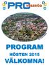 PROGRAM HÖSTEN 2015 VÄLKOMNA!