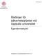 Riktlinjer för säkerhetsarbetet vid Uppsala universitet