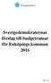 Sverigedemokraternas förslag till budgetramar för Enköpings kommun 2016